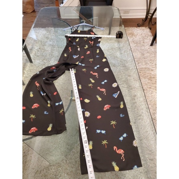 Be Chetta B Women's Black Polyester Sleeveless Round Neck Wide Leg Jumpsuit 2 - Picture 10 of 13